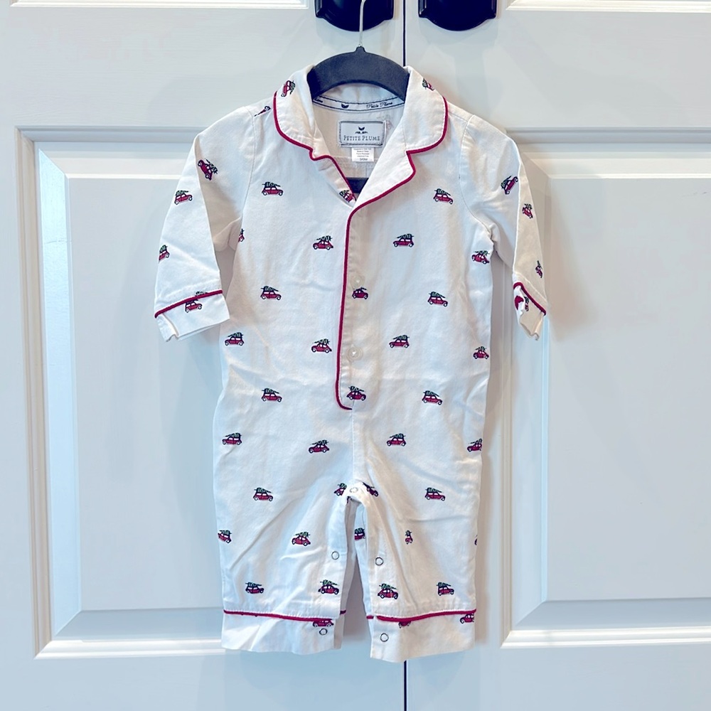 PETITE PLUME Christmas Romper, Size 3-6 Months